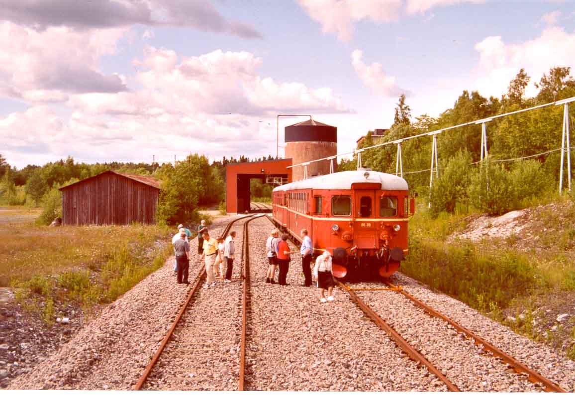 Det norske motortog ved kalkslurry-værket i Persberg