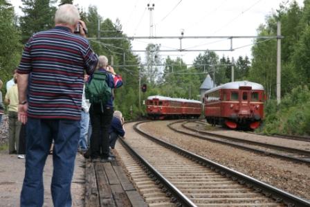 Valdresbanens motorvogn hensat p et sidespor